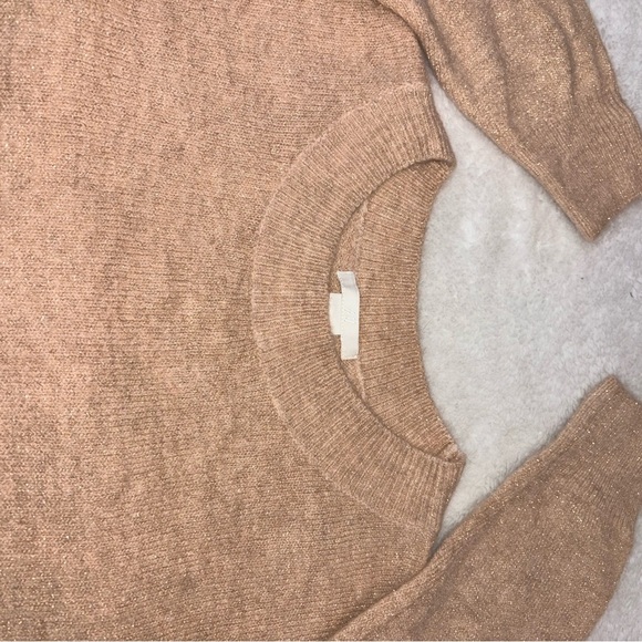 H&M Women’s Shimmery Metallic Soft Sweater Crewneck Size Small - Picture 5 of 9